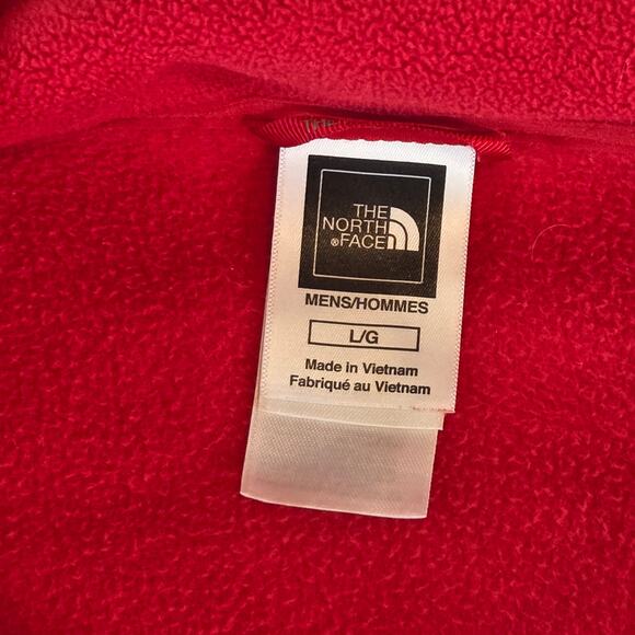 The North Face Men’s Red Polartec Classic Quarter Zip Fleece Pullover Size Large - Picture 2 of 14